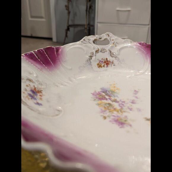 Vintage Ornate Porcelain Serving Bowl Stamped C.T. Germany - Picture 4 of 6